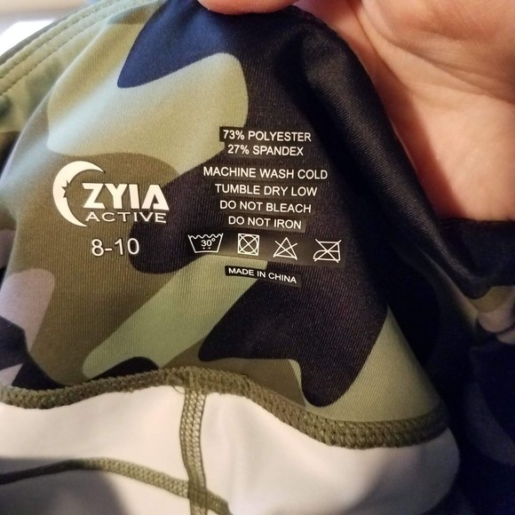Zyia Women's 8-10 Camouflage Camo Leggings Stretchy Spandex Polyester - Picture 7 of 7
